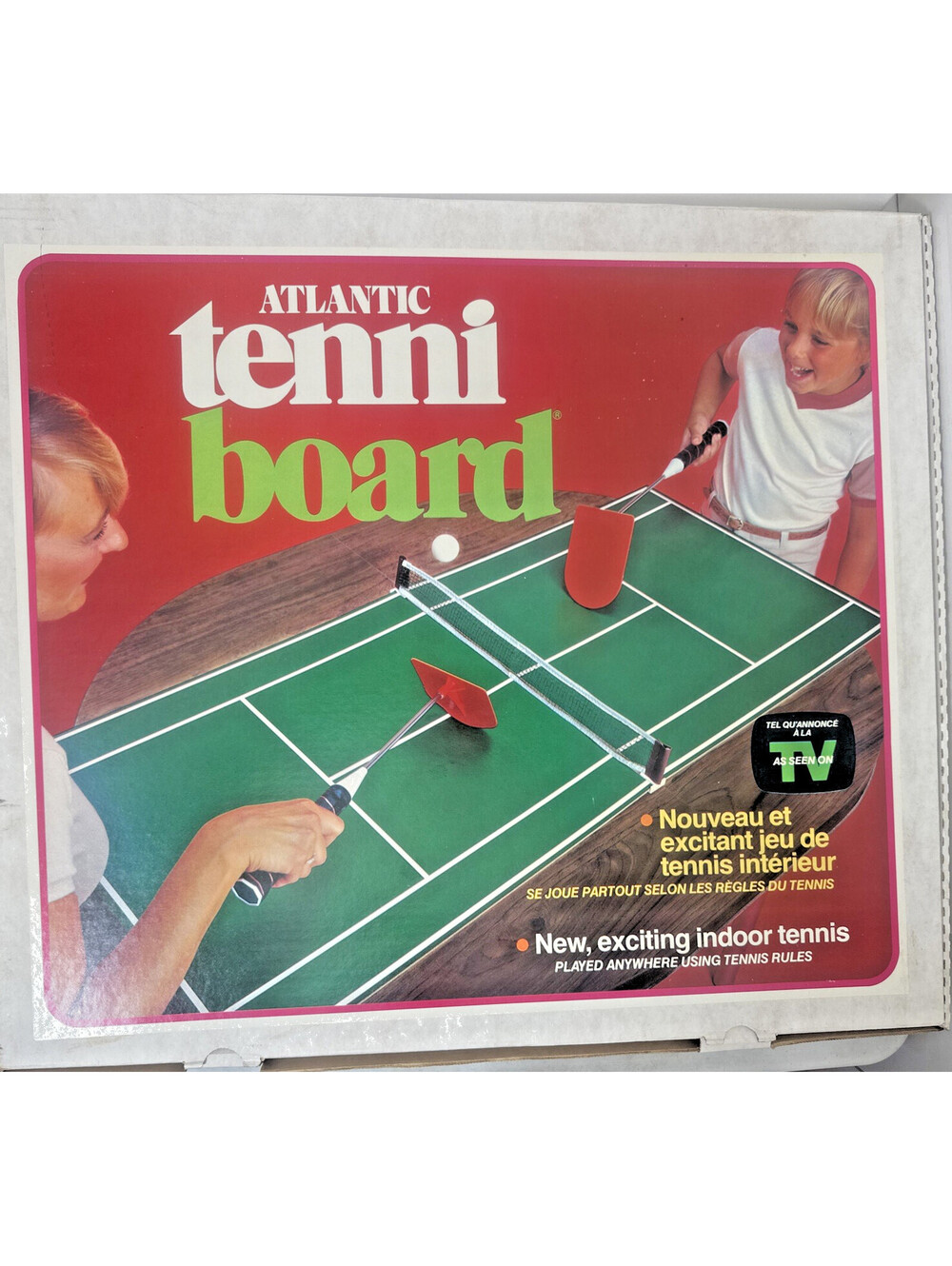NOS Vtg Atlantic Tenni Board Game As Seen on TV Bilingual Canada Tabletop RARE